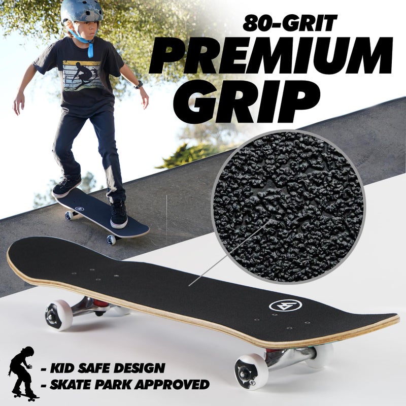 Magneto Complete Maple Wood Skateboard - 27.5 in x 7.75 in, Video Game - Cruiser & Longboard Skateboard for Kids & Teens with Double Kick Concave Deck & ABEC 5 Bearings - Image 4